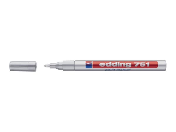 Paintmarker, Edding 751, 1-2 mm, sølv