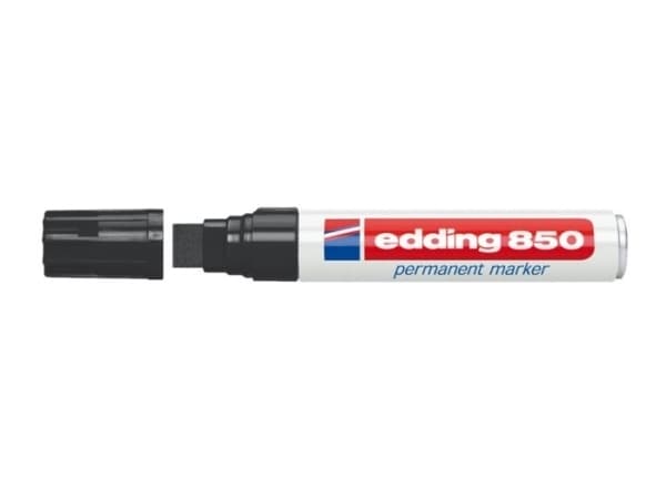 Permanent markeringspenna edding 850, cantet, sort