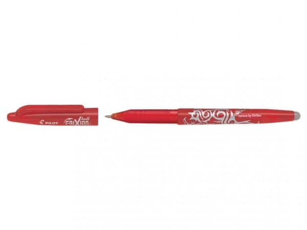 Pilot FriXion Ball - Rulleballpenn - ikke-permanent - rød - gelblekk - 0.7 mm - medium - med viskelær