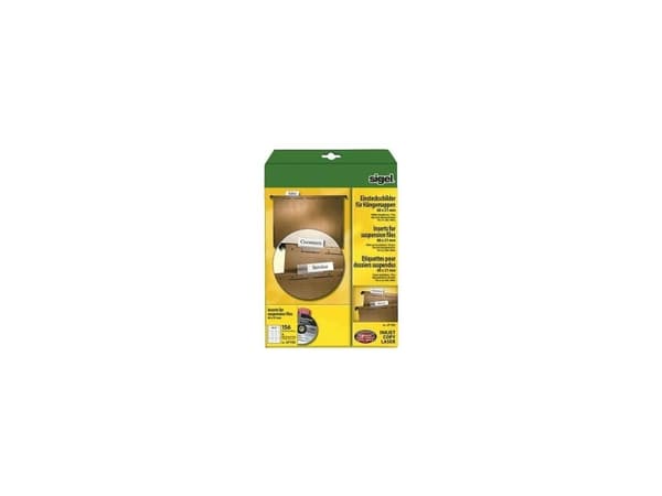 Sigel LP720, Vit, Mapp, Rektangel, 60 x 21 mm, papper, 185 g/m ^