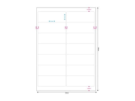 MediaRange - Matt - permanet adhesiv - matt hvit - 99.1 x 38.1 mm 700 etikett(er) (50 ark x 14) flerbruks merkelapper