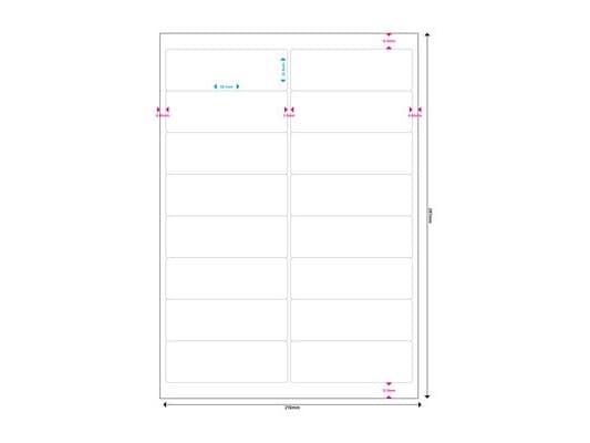 MediaRange - Permanent klæbemiddel - vitmatteret - 99.1 x 33.9 mm 800 etikette(r) (50 ark x 16) etiketter till flera formål