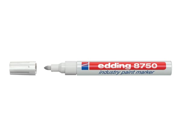 edding 8750 industry paint - Markør - permanent - hvit - fargeblekk - 2-4 mm