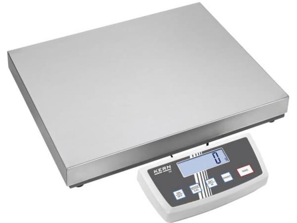 Kern DE 150K2DL Pakkevægt Vejeområde 150 kg Aflæsningsnøjagtighed 2 g, 5 g via strømdrift, Batteridrevet, Batteridrevet Sølv