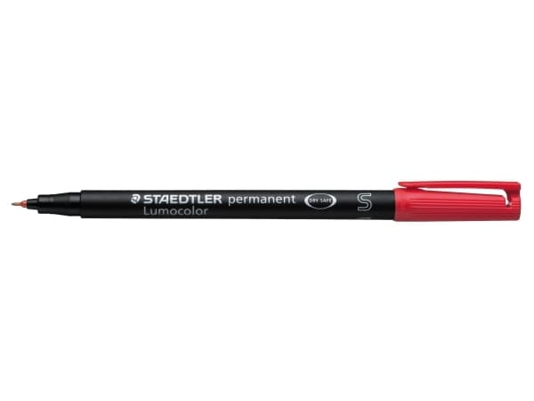 STAEDTLER Lumocolor - Markør - permanent - rød - 0.4 mm - superfin