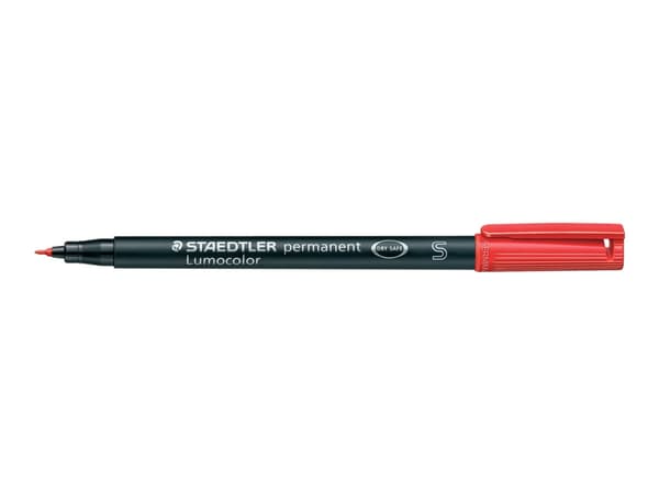 STAEDTLER Lumocolor - Markør - permanent - rød - 0.4 mm - superfin