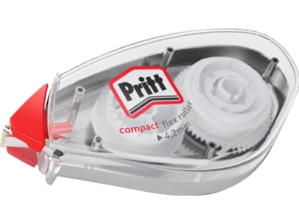 Pritt Compact Flex, Röd, Transparent, Vit, 10 m, 4,2 mm, 1 styck