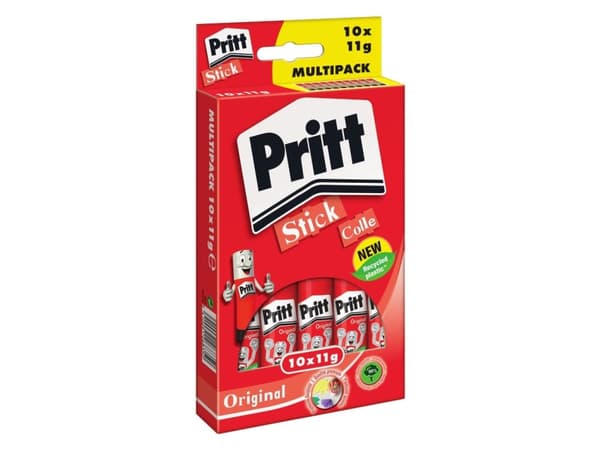 Pritt 6309079, Limstift, 11 g, Kartong, Tyg, papper, 20 ° C, CE, 10 styck