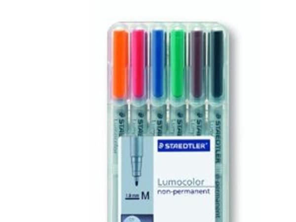 STAEDTLER Lumocolor 315 - Fiberspetspenna - icke-permanent - blandfärger - 1 mm - medel (paket om 6)