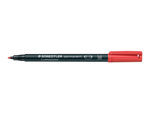 STAEDTLER Lumocolor - Fibertuppenn - permanent - svart, rød, blå, grønn, oransje, brun - 1 mm - medium (en pakke 6)