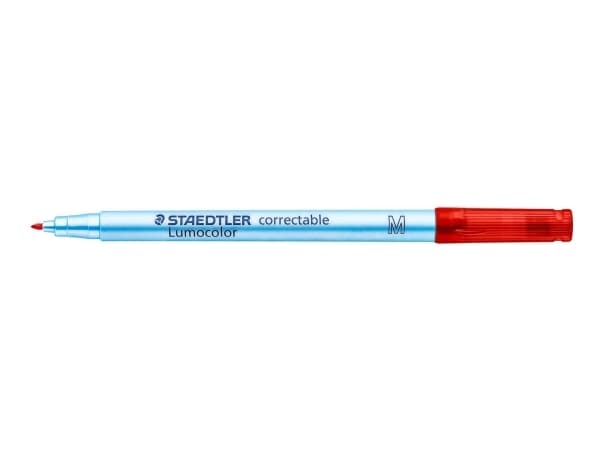 Staedtler Lumocolor 305, Medium, 1 färger, Röd, 1 mm, Polypropylen (PP), Vattenbaserat bläck
