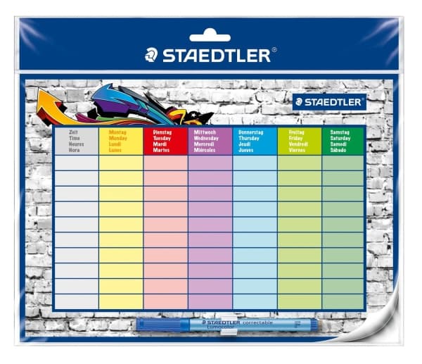 STAEDTLER Lumocolor 641 SP W - Timetable - veggfeste - ukesopplegg