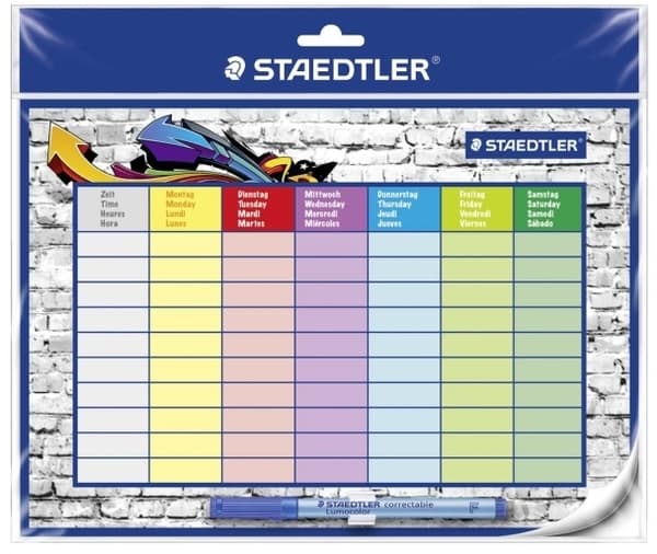 STAEDTLER Lumocolor 641 SP W - Timetable - veggfeste - ukesopplegg