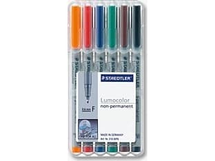 Staedtler 316 WP6, 1 kpl, Musta, Sininen, Ruskea, Vihreä, Oranssi, Punainen, Harmaa, Polypropeeni (PP), 0,6 mm