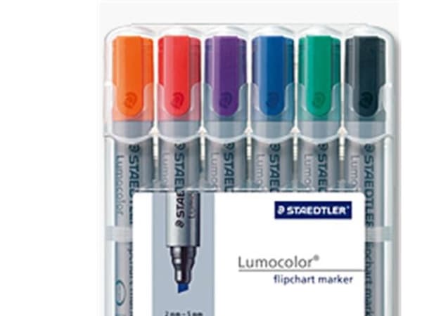 Staedtler 356 B WP6, 6 kpl, Sininen, Vihreä, Oranssi, Punainen, Violetti, Harmaa, Polypropeeni (PP), 2 mm, 5 mm