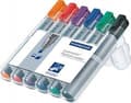 Pikkukuva 5 / 5: Staedtler 356 B WP6, 6 kpl, Sininen, Vihreä, Oranssi, Punainen, Violetti, Harmaa, Polypropeeni (PP), 2 mm, 5 mm