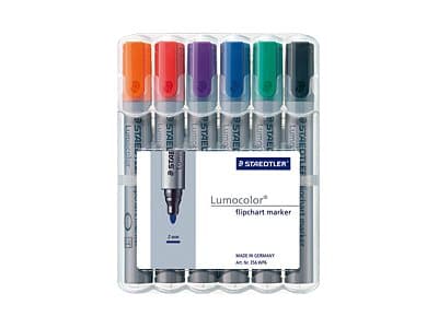 Staedtler 356 B WP6, 6 kpl, Sininen, Vihreä, Oranssi, Punainen, Violetti, Harmaa, Polypropeeni (PP), 2 mm, 5 mm