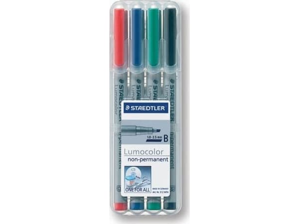 Staedtler 312 WP4, 1 kpl, Musta, Sininen, Ruskea, Vihreä, Oranssi, Punainen, Violetti, Keltainen, Harmaa, Polypropeeni (PP), 1 mm, 2,5 mm