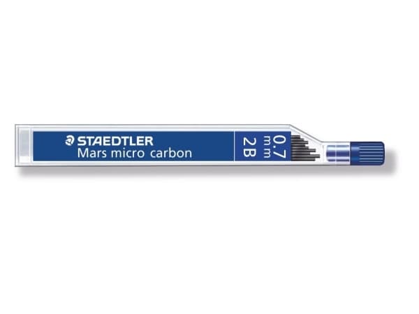 STAEDTLER Mars micro carbon - Blyantbly - 2B - 0,7 mm - pakkeja 12 - P/N: 760 07, 775 07, 779 07-2, 779 07-3, 779 07-9 varten