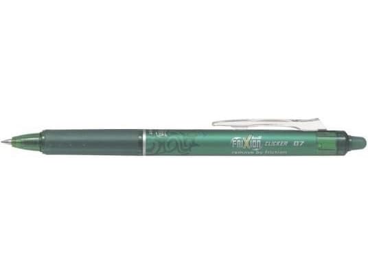 Pilot FriXion Ball Clicker - Rollerball-penna - grön - gelbläck - 0.7 mm - fin - indragbar - med radergummi