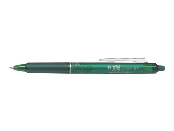 Pilot FriXion Ball Clicker - Rollerball-penna - grön - gelbläck - 0.7 mm - fin - indragbar - med radergummi