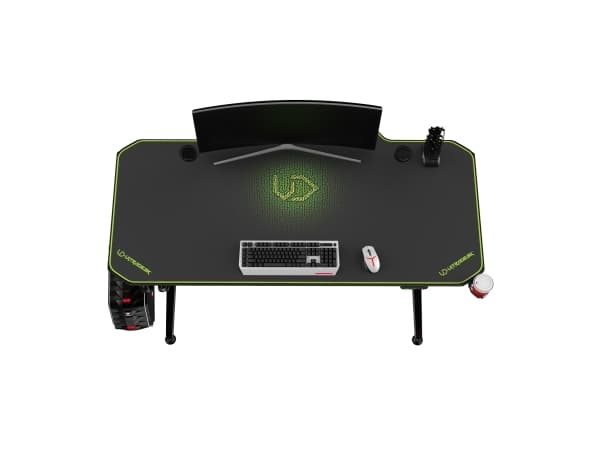 Ultradesk UDESKLVAGN, Suora, Vapaamuoto, Pelaaminen, Vihreä, 720 - 1240 mm, 1400 mm