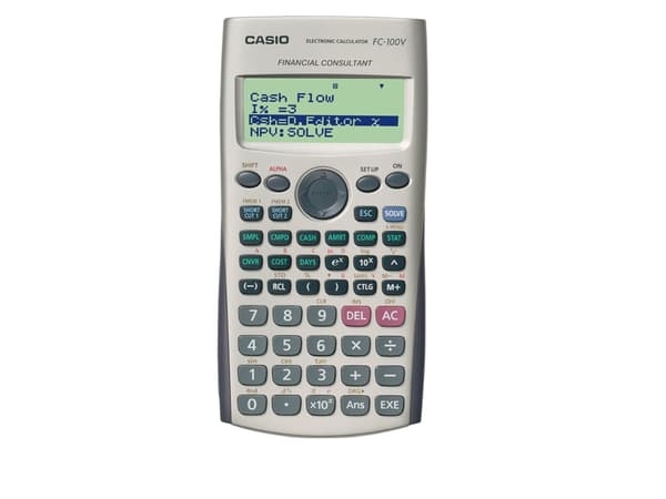 Casio financial calculator FC100V-2, Black