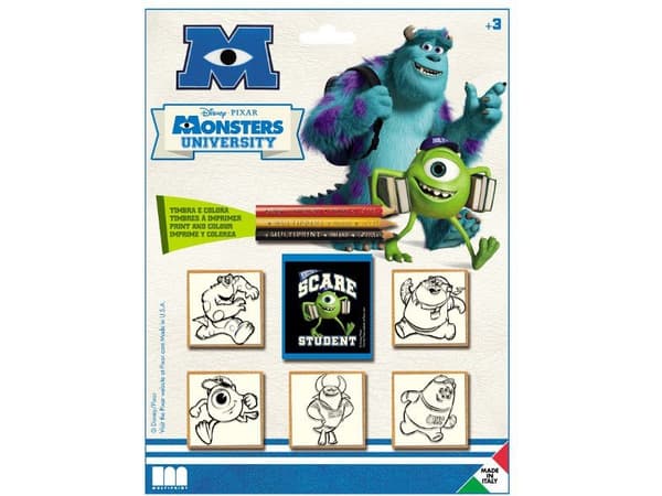 Multiprint Monsters University, Stämpelset för barn, 3 År, Giftfri, Multifärg