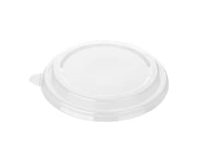 Plastlåg rundt Ø 185 mm PET klar til brun kraft salatskål,16 ps x 50 stk/krt
