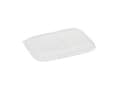 Miniatyrbilde 2 av 2: Plastlåg 230x165 mm Firkantet Bionedbrydelig PLA Klar til bagasse bakker,4 ps x 100 stk/krt