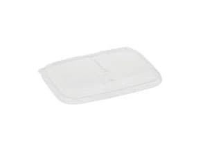 Plastlåg 230x165 mm Firkantet Bionedbrydelig PLA Klar til bagasse bakker,4 ps x 100 stk/krt