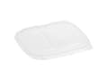Miniatyrbilde 1 av 2: Plastlåg 230x165 mm Firkantet Bionedbrydelig PLA Klar til bagasse bakker,4 ps x 100 stk/krt