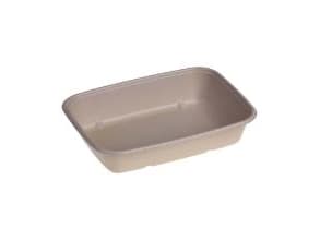 Bakke 900 ml 230x165x47 mm Bagasse bio-coated Bionedbrydelig Brun,3 ps x 100 stk/krt