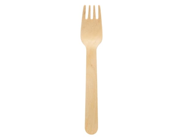 Ruokailuvälineet duni haarukat, 16 cm, puuta, pussi 100 kpl.
