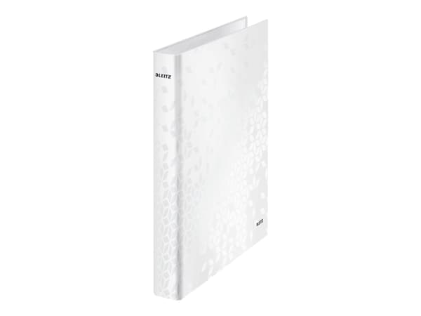 Leitz WOW Ring binder - pearl white, A4, Valkoinen, 250 arkkia, 2,5 cm, 40 mm, 318 mm