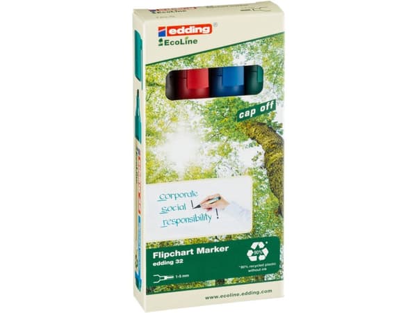 Edding EcoLine 24, 10 stykker, Gult, Sand, Gult, Sand, Rør, 2 mm