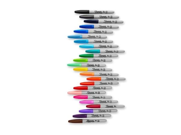 Marker Sharpie® fine sort - (24 stk.)