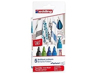 Edding 4500, 5 stykker, Flerfarget, Projektil spiss, Flerfarget, Rund, Multi