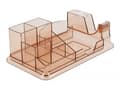 Miniatyrbild 3 av 5: Delock - Bordsorganiserare - plast - genomskinlig brun