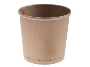 Bæger Pap/CPLA Soup-To-Go 950 ml 32 oz Ø118 mm Bionedbrydelig Brun,15 pk x 25 stk/krt