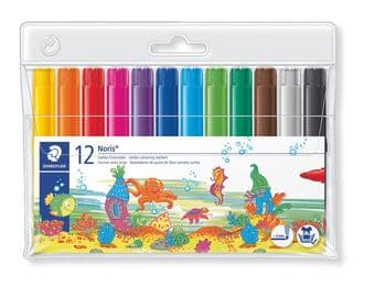 Fiberpen Staedtler Noris Club Jumbo 3mm vandbaseret madfarveblæk (12 stk.)