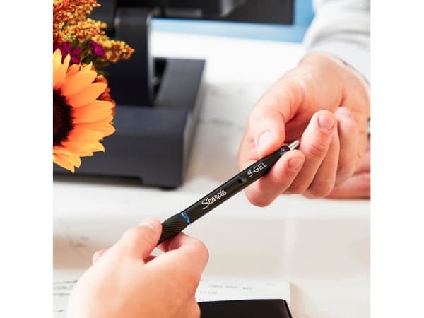Sharpie S-Gel, Uttrekkbar gelépenn, Svart, Blå, Rød, Svart, Medium, 0,7 mm, Blister