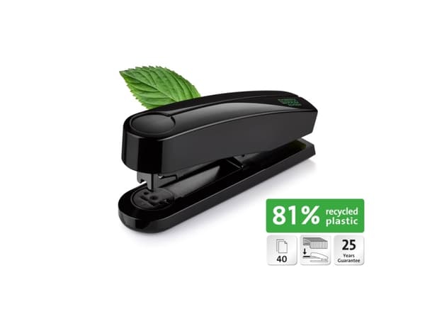 Novus B4 re+new, 40 ark, Svart, 24/6, 24/8, 26/6, 26/8, Metall, Plast, 80 g/m ^, 6,5 cm