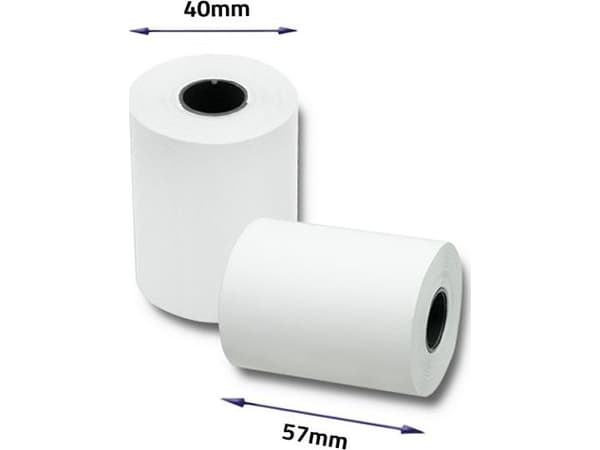 Qoltec - Valkoinen - Rulla (5,7 cm x 15,2 m) - 55 g/m² - 10 rullaa lämpöetikettejä