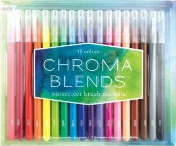 Färgade ballonger Akvarellpenslar Chroma blends