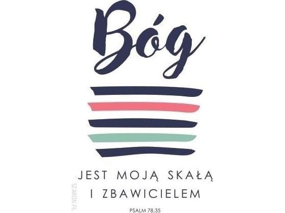 Szaron Magnes na lodówkę - Bóg jest moją skałą