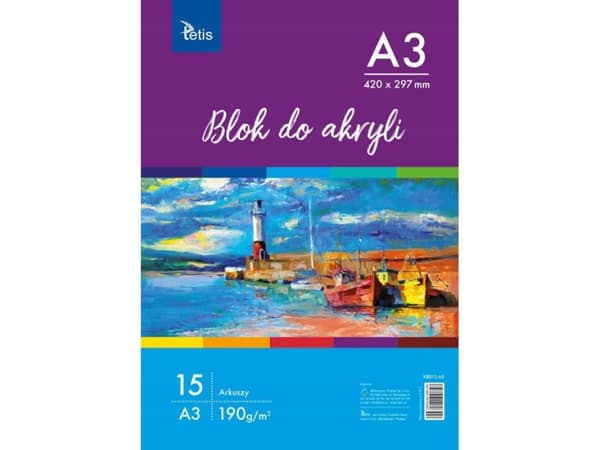 Tetis Painting Block A3 15k valkoinen