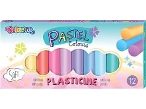 Patio Plasticine 12 farger Pastell Colorino 87805