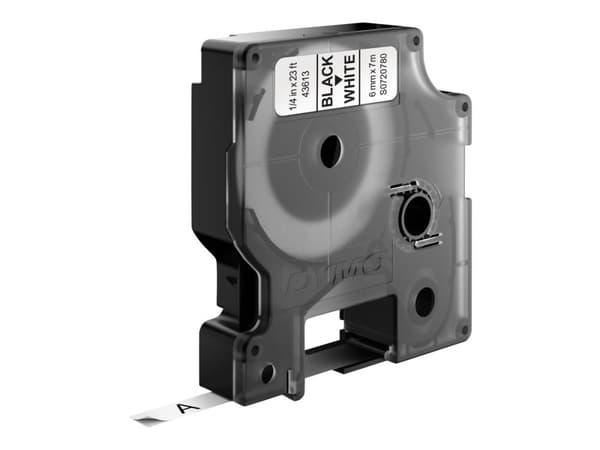 DYMO D1 - vakiopolyesteritarrat - Mustaa valkoisella - 6mm x 7m, Musta valkoisella, Polyesteri, Belgia, -18 - 90 °C, DYMO, LabelManager, LabelWriter