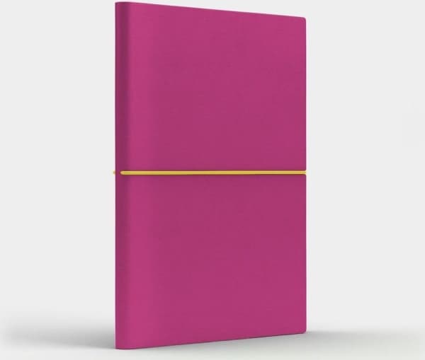 Liker U Notebook A5 Fun M rutete rosa/sitron |